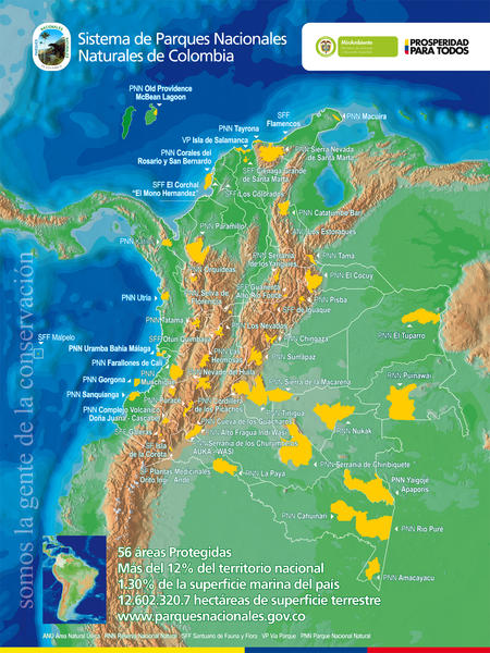 Biodiversité et aires protégées en Colombie