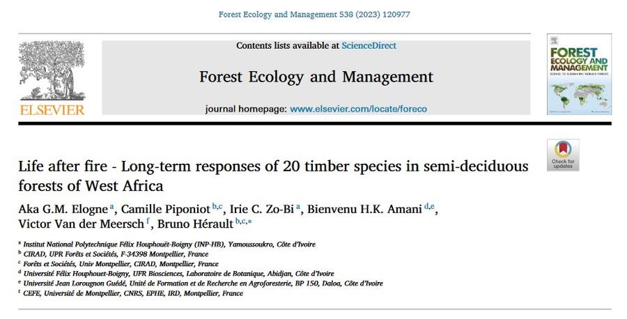 Life after fire - Long-term responses of 20 timber species in semi-deciduous forests of West Africa