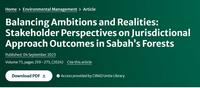 Perspectives des parties prenantes sur les résultats de l'approche juridictionnelle dans les forêts de Sabah